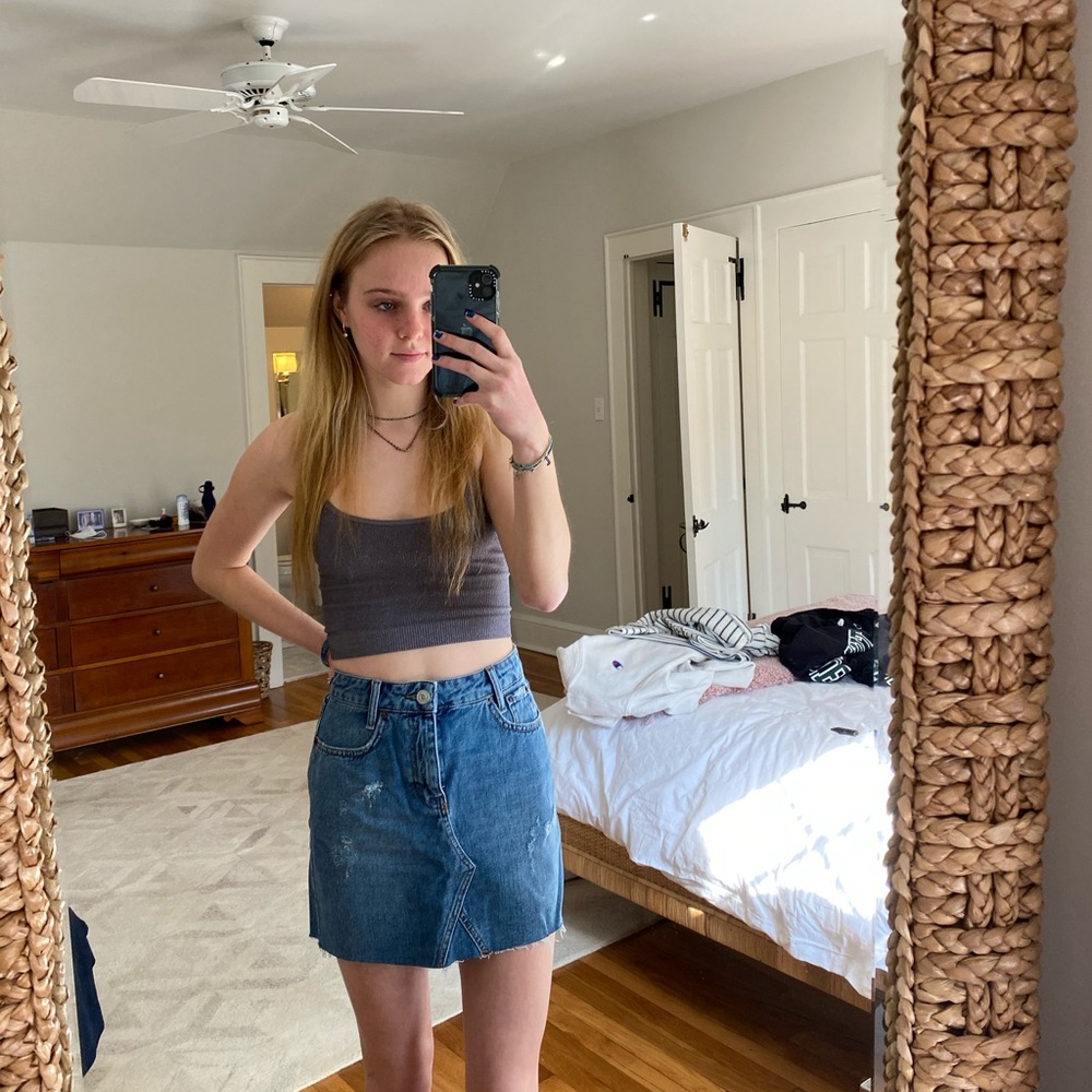 BDG Blue denim skirt